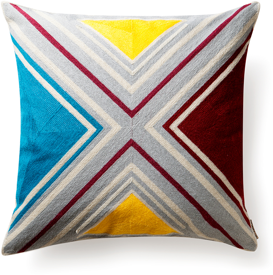2-Coussin broderie chaînette